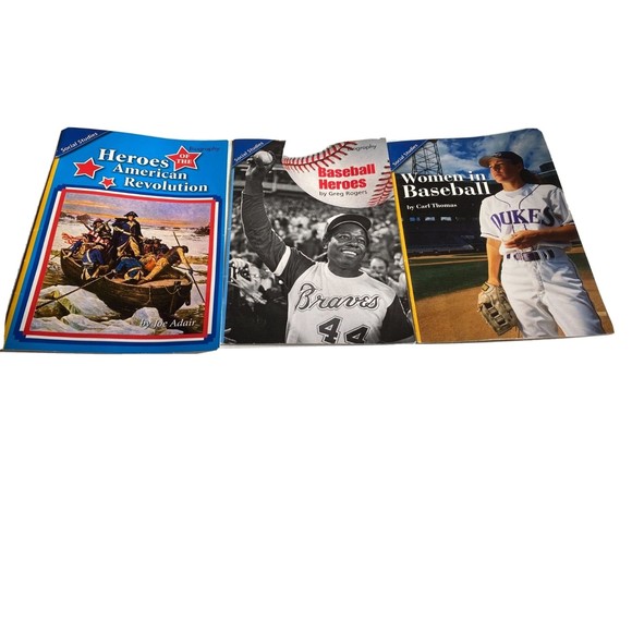 Baseball and American Revolution Beginner Readers Vocabulary Books Lot of 3 - Picture 1 of 5
